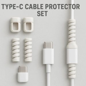 Type-C Cable Protector Set For Preventing Cord Fraying And Prolonging Charging Accessory Life