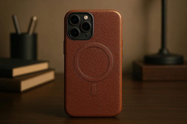 Magnetic Leather Texture Phone Case For MagSafe Compatibility And Luxury Professional Office Decor